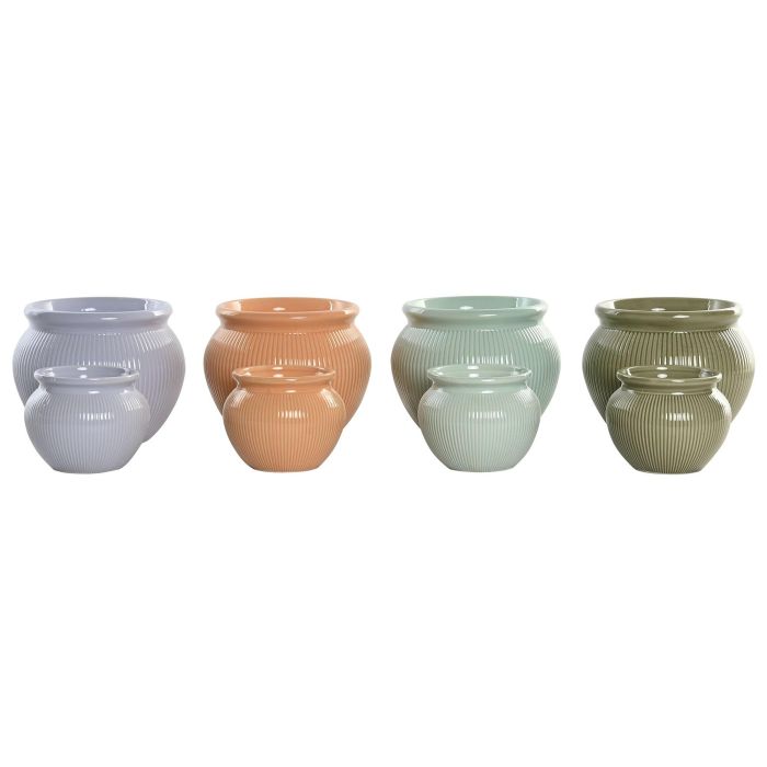 Macetero Urban DKD Home Decor Multicolor 18 x 14 x 18 cm Set de 2 (8 Unidades) 3 Macetero Urban DKD Home Decor Multicolor 18 x 14 x 18 cm Set de 2 (8 Unidades) 3
