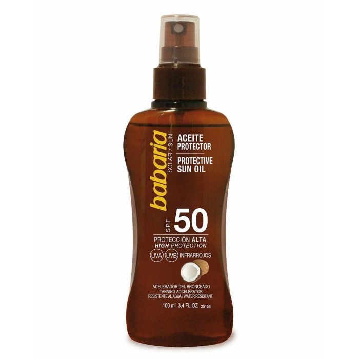 Babaria Coco aceite SPF50 proteccion muy alta 100 ml 1 Babaria Coco aceite SPF50 proteccion muy alta 100 ml 1