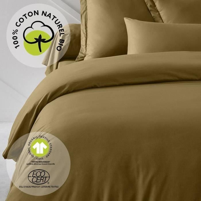 Today TOD3574643512550 Juego de Cama Algodón Orgánico 220 x 240 cm Bronce Incluye 2 Fundas de Almohada Today TOD3574643512550 Juego de Cama Algodón Orgánico 220 x 240 cm Bronce Incluye 2 Fundas de Almohada