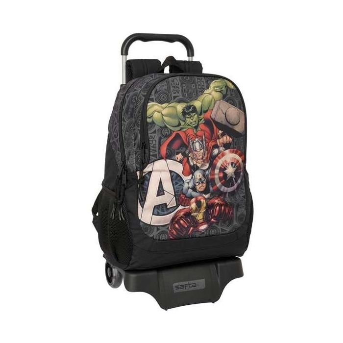 Mochila Escolar con Ruedas The Avengers Vendetta Negro 32 x 44 x 16 cm