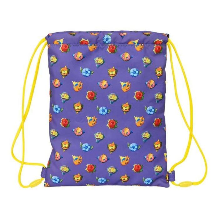 Bolsa Mochila con Cuerdas SuperThings Guardians of Kazoom Amarillo Morado 26 x 34 x 1 cm 5