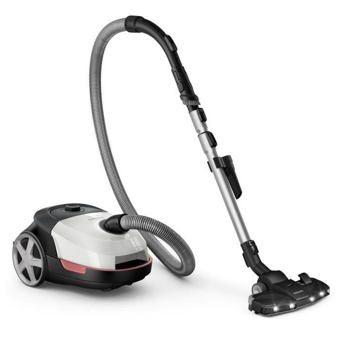 Aspirador cilíndrico con bolsa - PHILIPS XD6122/12 - 900 W - 4 L - Blanco polar Aspirador cilíndrico con bolsa - PHILIPS XD6122/12 - 900 W - 4 L - Blanco polar
