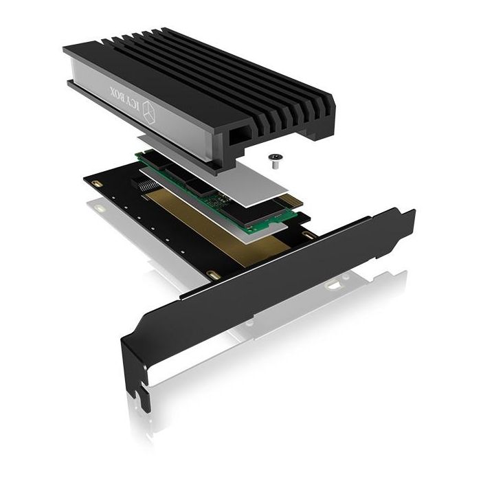 PCI Express Card (x4) > 1x M.2 NVME 2280/2260/2242 mit Kühlkörper RaidSonic 8