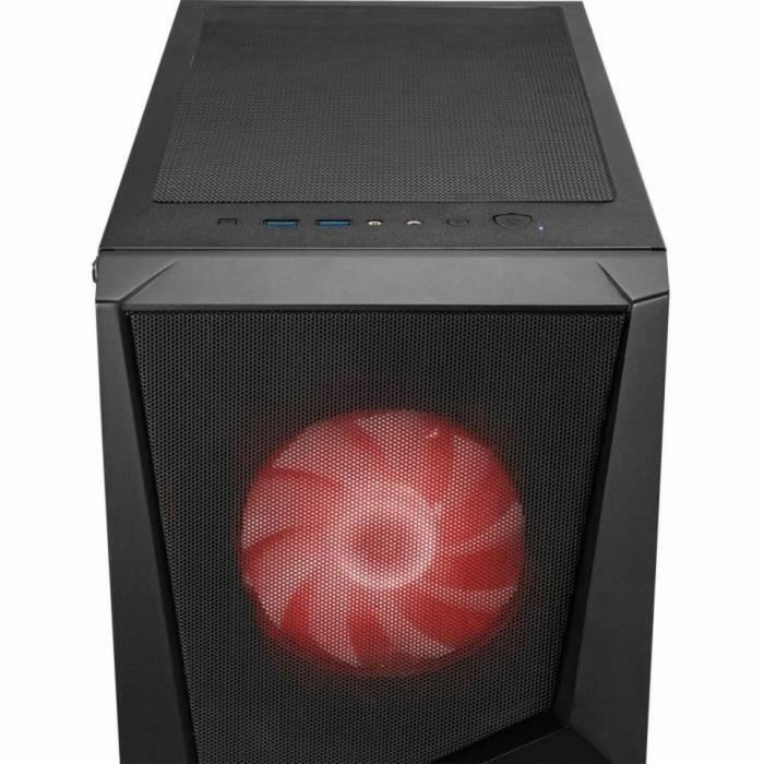MSI MAG Forge 100M Midi Tower Negro Transparente con Iluminación Púrpura y Panel de Vidrio Templado para PC Gaming 9