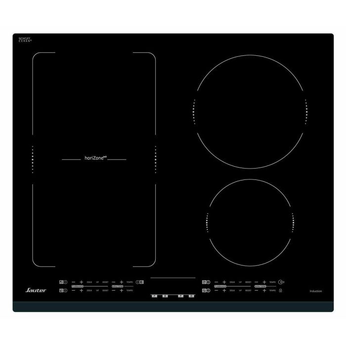 SAUTER SPI4664B Placa de inducción - 4 quemadores - 7200W - L60 x D51cm - Revestimiento de vidrio - Negro SAUTER SPI4664B Placa de inducción - 4 quemadores - 7200W - L60 x D51cm - Revestimiento de vidrio - Negro