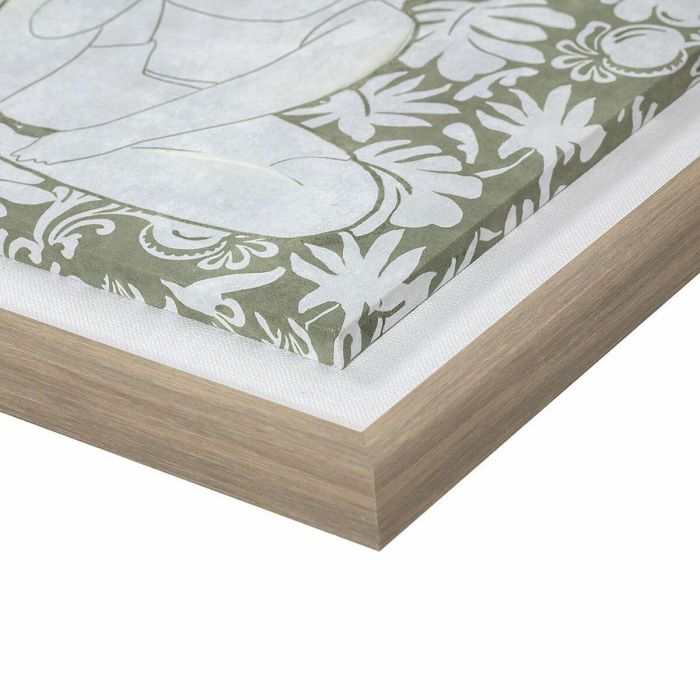 Cuadro Scandi DKD Home Decor Verde Blanco 3 x 42 x 42 cm (2 Unidades) 1