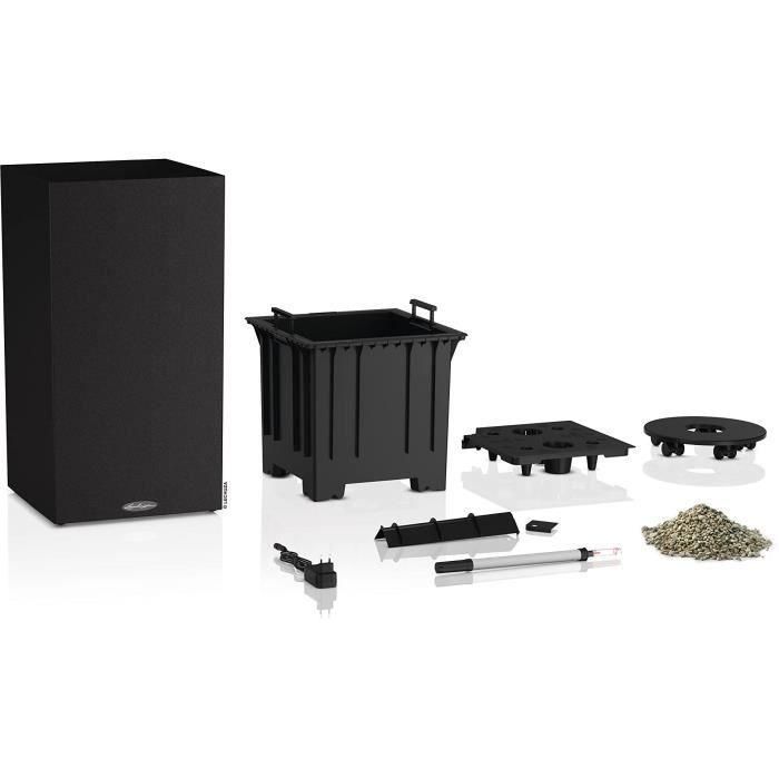 Macetero LECHUZA Canto Stone Column 40 - kit LED completo, negro grafito 1 Macetero LECHUZA Canto Stone Column 40 - kit LED completo, negro grafito 1