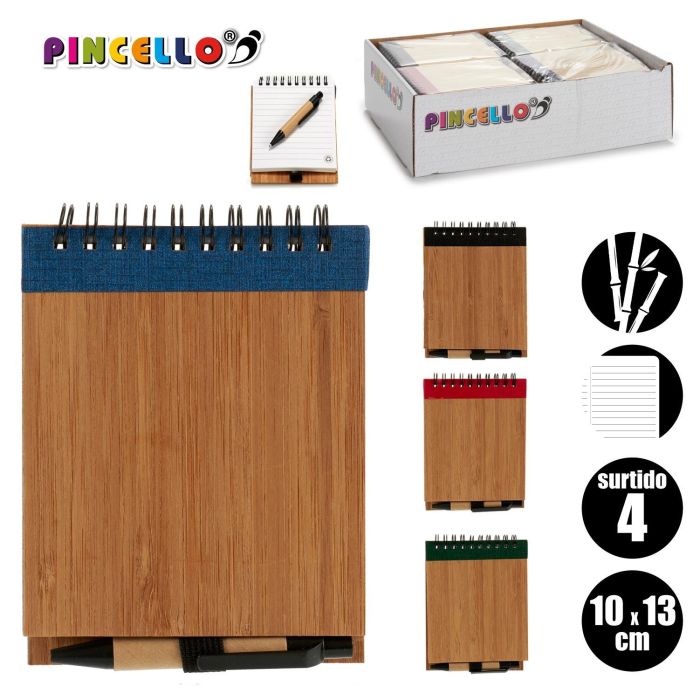 Libreta Bambu Goma Lisa Y Boli 10X13Cm S Pincello (48 Unidades) 3 Libreta Bambu Goma Lisa Y Boli 10X13Cm S Pincello (48 Unidades) 3