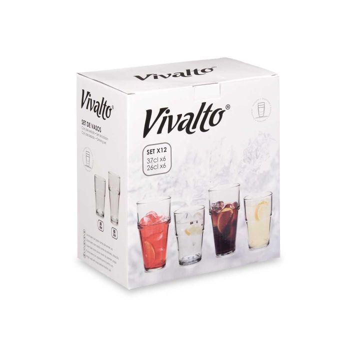 Set 12 Vasos Lisos Vivalto 16X25CM (4 Unidades) 2 Set 12 Vasos Lisos Vivalto 16X25CM (4 Unidades) 2