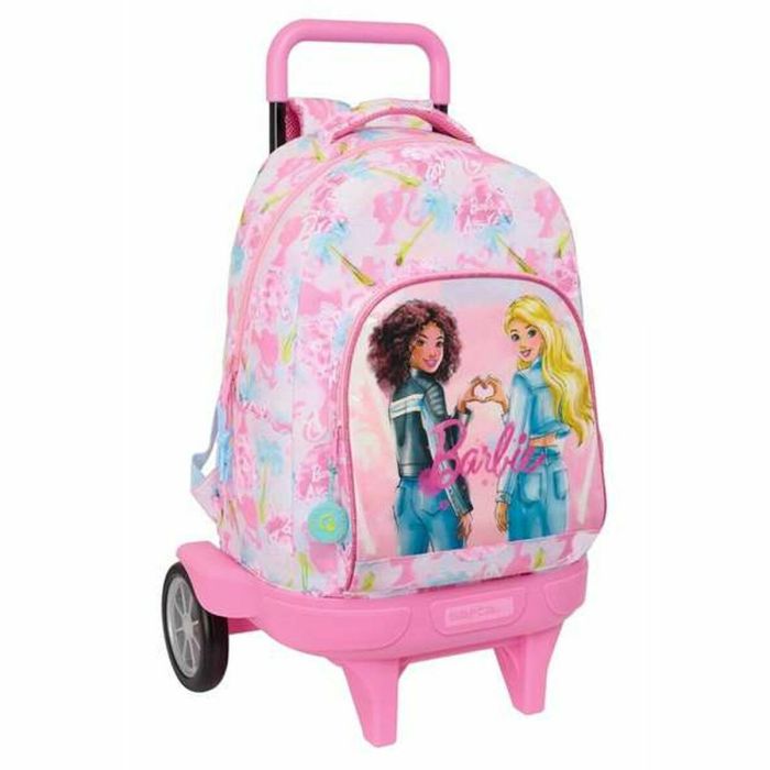 Mochila Escolar Barbie Painterly Rosa Azul cielo 33 x 45 x 22 cm