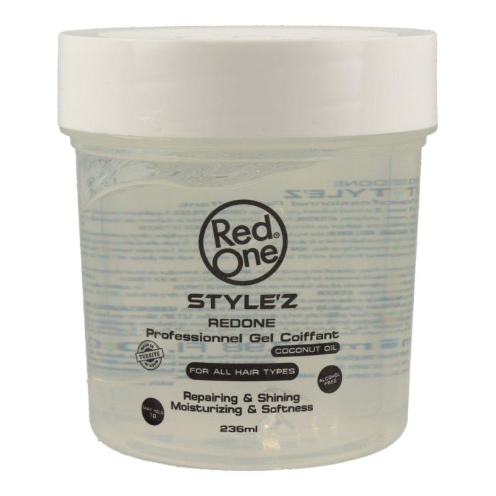 Red One Gel fijador extra fuerte con aceite de coco 236 ml