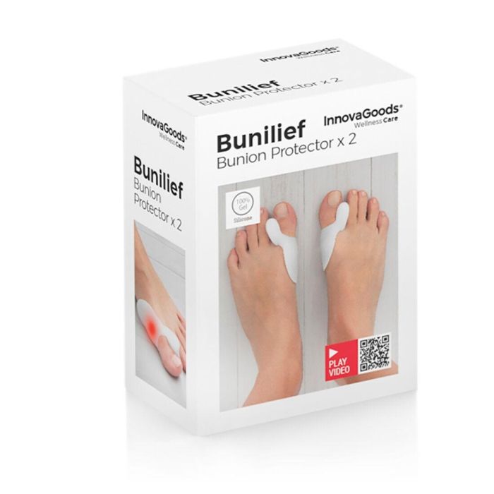 Pack Almohadillas Metatarsianas de Gel de Silicona y Corrector Protector de Silicona para Juanetes InnovaGoods 5