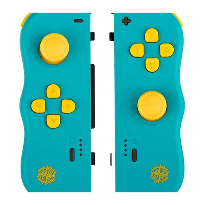 Lexip JVASWI00101 Mando Gamepad Inalámbrico Bluetooth 4.0 para Nintendo Switch y Switch OLED, Color Turquesa/Amarillo, 8m Alcance, Vibración, Giroscopio, Recargable 1