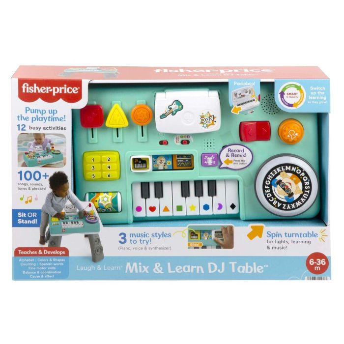Fisher-Price HRB64 Mesa de Actividades Mi DJ Musical Interactiva, Juguete Ríe y Disfruta para Bebés y Niños Pequeños 1