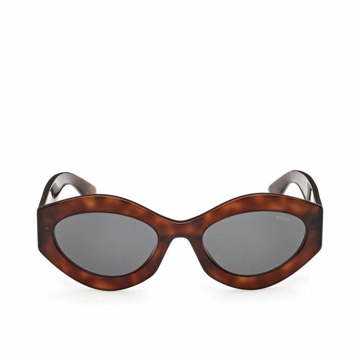 Emilio Pucci EP0208 52A Gafas de Sol Sofisticadas para Mujer, Diseño Geométrico, Montura Plástico Carey, Cristales Gris Humo 54mm Emilio Pucci EP0208 52A Gafas de Sol Sofisticadas para Mujer, Diseño Geométrico, Montura Plástico Carey, Cristales Gris Humo 54mm