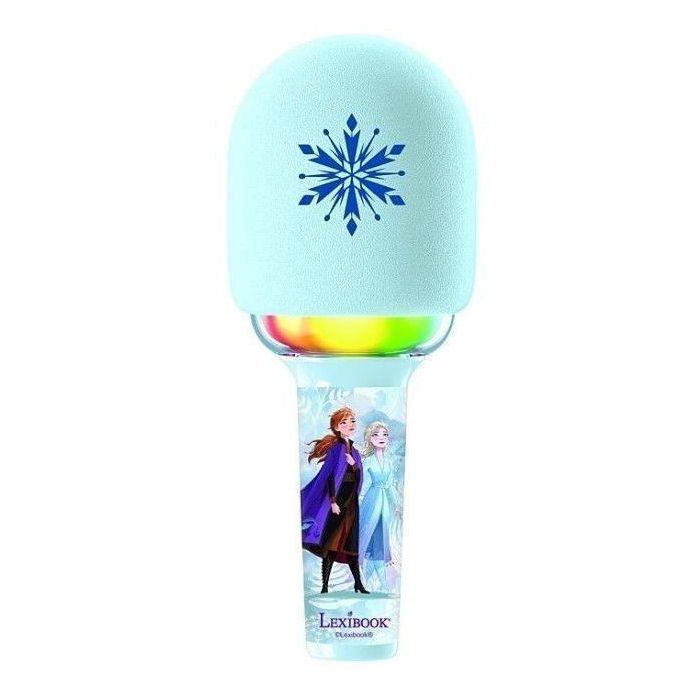 LEXIBOOK Micrófono Karaoke Frozen Disney Bluetooth Altavoz integrado y efectos de luces LED. 4 efectos de voz 1 LEXIBOOK Micrófono Karaoke Frozen Disney Bluetooth Altavoz integrado y efectos de luces LED. 4 efectos de voz 1