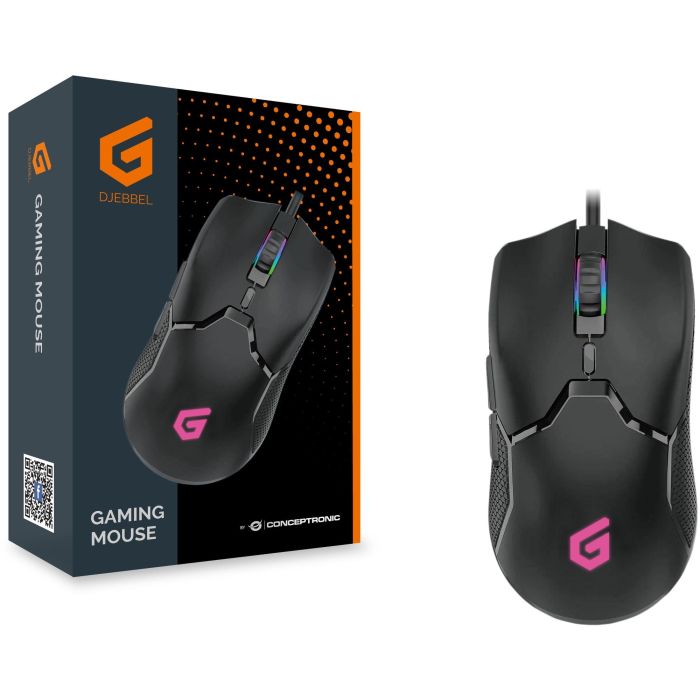 Conceptronic DJEBBEL05B Ratón Gaming Óptico con 7200 DPI y Diseño Ergonómico Color Negro 1 Conceptronic DJEBBEL05B Ratón Gaming Óptico con 7200 DPI y Diseño Ergonómico Color Negro 1