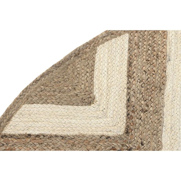 Alfombra DKD Home Decor Scandi Blanco Marrón claro Jute (200 x 200 x 1 cm) 1