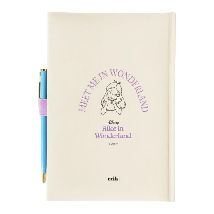 Cuaderno A5 premium + boligrafo Alicia en el Pais de las Maravillas Disney 1