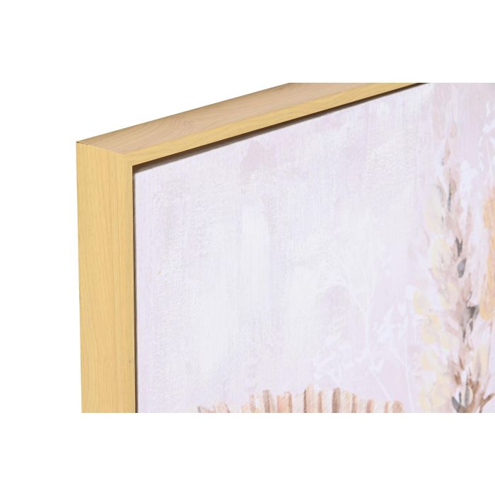 DKD Home Decor Cuadro Scandi Beige con Diseño Florero Lienzo 90x60 cm Hecho a Mano - Pack de 2 Unidades 1