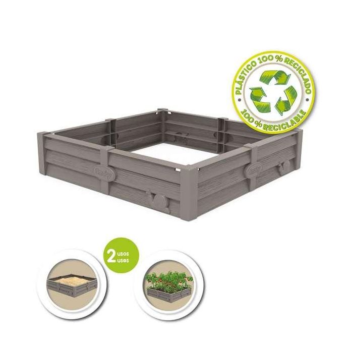 Arenero con 2 usos, usa la arena para jugar o para cultivar. capacidad 60-70 litros. 77x76x17 cm 1 Arenero con 2 usos, usa la arena para jugar o para cultivar. capacidad 60-70 litros. 77x76x17 cm 1