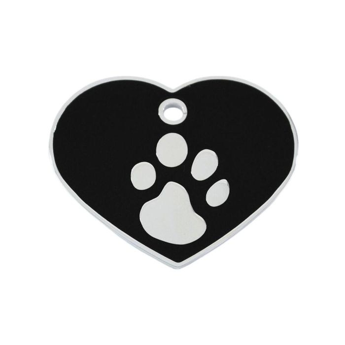 Placa identificativa para collar Imarc Heart Negro Plateado 0 Placa identificativa para collar Imarc Heart Negro Plateado 0