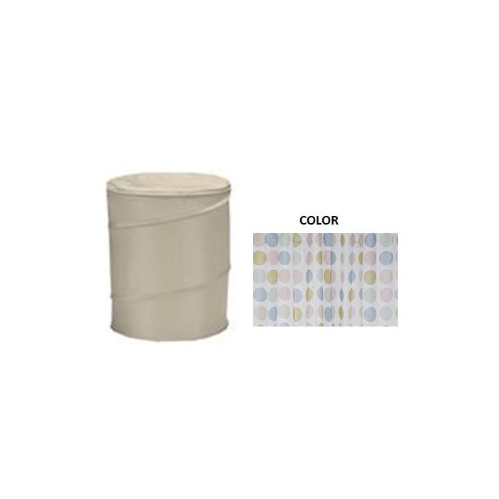 DKD Home Decor Cesta Ropa Moderna con Topos, Poliéster y Metal, Multicolor, 38x38x50 cm (6 Unidades)