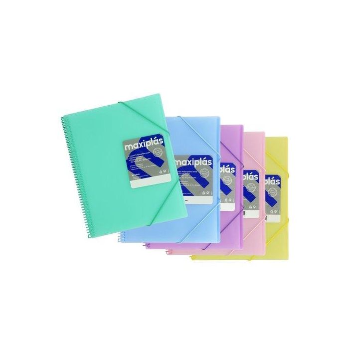 Carpeta Fundas (Tarifario) Grafoplas Espiral Pp Rigido Maxiplas A4 50 F. Amarillo Soft (Set de 4)