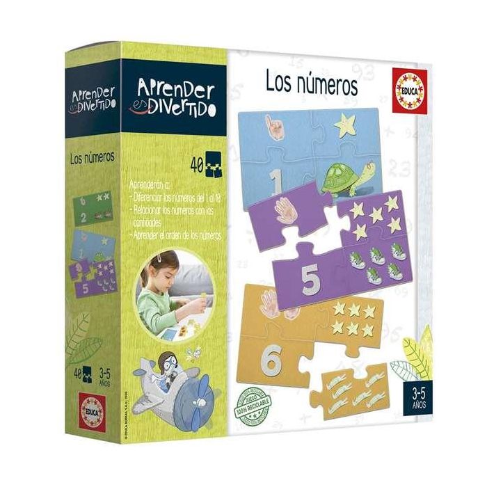 Juego aprender es divertido los números con 40 piezas encajables