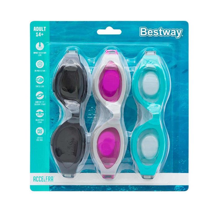 Bestway Gafa Natacion Adulto Correa Silicona Color Surtido +14 Años Playa y Piscina 21077 3 Bestway Gafa Natacion Adulto Correa Silicona Color Surtido +14 Años Playa y Piscina 21077 3