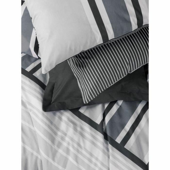 Juego de funda nórdica Blanco Gris 220 x 240 cm 3 Juego de funda nórdica Blanco Gris 220 x 240 cm 3