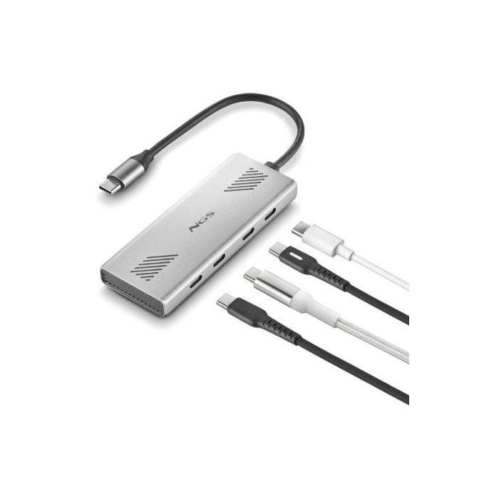 NGS Wonder4-C Hub USB-C de 4 puertos USB 3.0, transferencia de datos de 5 Gbps, carcasa de aluminio para PC/Mac/Tabletas 2 NGS Wonder4-C Hub USB-C de 4 puertos USB 3.0, transferencia de datos de 5 Gbps, carcasa de aluminio para PC/Mac/Tabletas 2