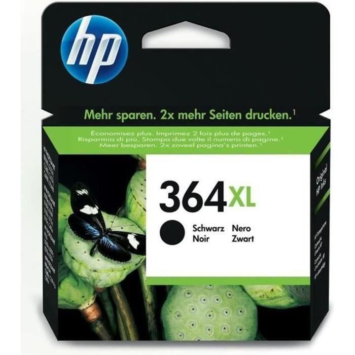 Cartucho de tinta original negro HP 364XL de alto rendimiento para HP DeskJet 3070A y HP Photosmart 5525/6525 (CN684EE) Cartucho de tinta original negro HP 364XL de alto rendimiento para HP DeskJet 3070A y HP Photosmart 5525/6525 (CN684EE)