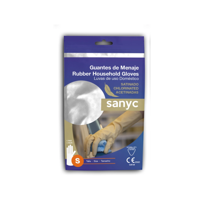 Blanca Guantes de Látex Satinados Antideslizantes Sin Polvo Talla Pequeña Paquete de 2 Guantes de Protección EPI Cat. III 1 Blanca Guantes de Látex Satinados Antideslizantes Sin Polvo Talla Pequeña Paquete de 2 Guantes de Protección EPI Cat. III 1