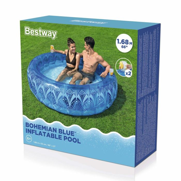 Bestway Piscina Hinchable Extra Resistente Azul Bohemio 168x53 cm +6 Años Jardin 54479 2