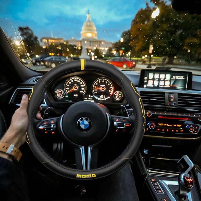 Momo Funda Volante Profile Black-Yellow M 38-39 cm MOMLSWC0PROBY 6 Momo Funda Volante Profile Black-Yellow M 38-39 cm MOMLSWC0PROBY 6