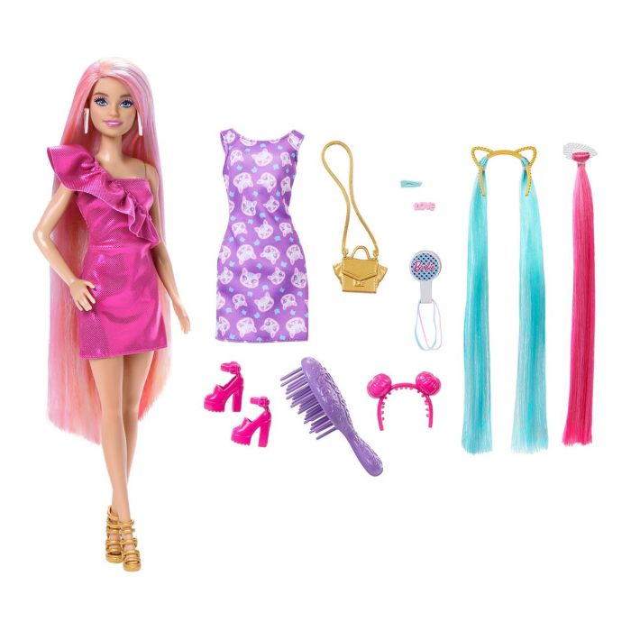 Barbie Jdc85 Muñeca Totally Hair Pelo Rubio Extra Largo 21cm con Accesorios y Ropa Adicional - Mattel +3 años 4