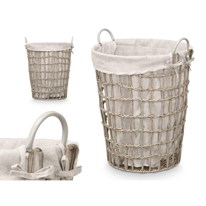 Cesto Redondo Asas Gris Kipit 45X58CM (6 Unidades) Cesto Redondo Asas Gris Kipit 45X58CM (6 Unidades)