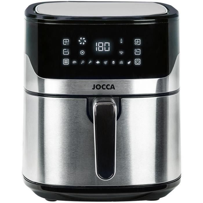 Jocca 2192 Freidora de Aire Caliente sin Aceite 6,5 Litros 1600W Acero Inoxidable