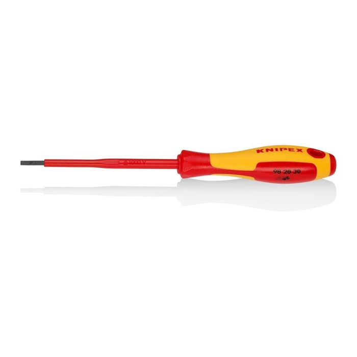 Knipex Destornillador Punta Plana 982030 VDE 202 x 23 x 25 mm Mango Ergonómico Acero Cromo Vanadio