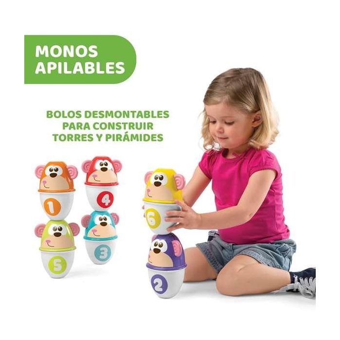 Chicco Juego de Bolos Animales con Pelota 11x15x9 cm Juguete Infantil 22