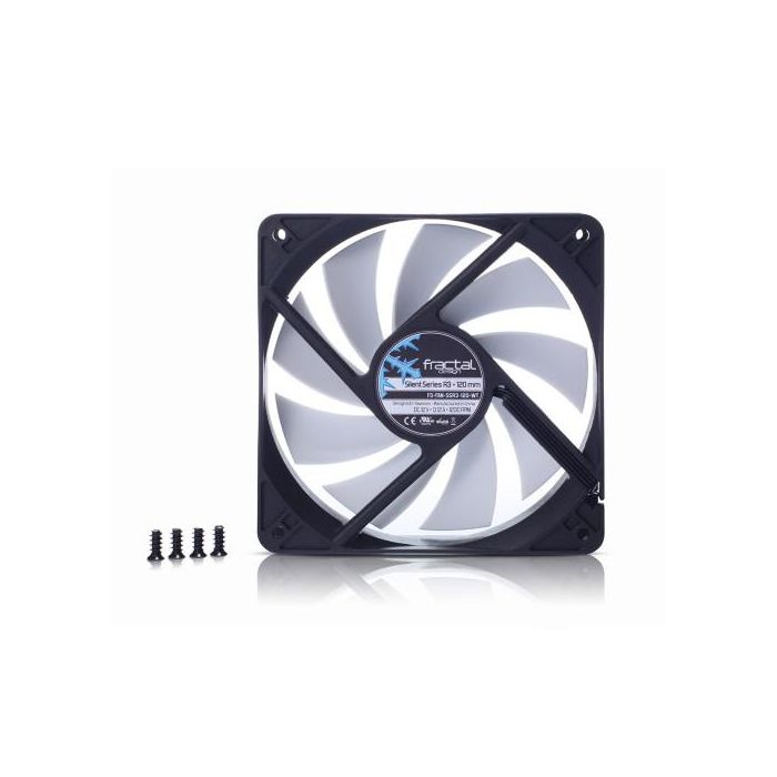 Fractal Design Silent Series R3 120 mm Carcasa del ordenador Ventilador 12 cm Negro, Blanco 2