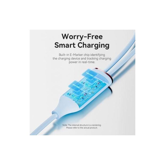 Cable USB Tipo-C Vention CTMSG/ USB Tipo-C Macho - 2 x USB Tipo-C Macho/ Hasta 100W/ 480Mbps/ 1.5m/ Azul 2 Cable USB Tipo-C Vention CTMSG/ USB Tipo-C Macho - 2 x USB Tipo-C Macho/ Hasta 100W/ 480Mbps/ 1.5m/ Azul 2