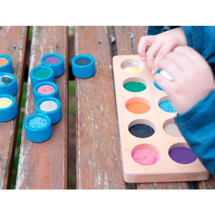 Andreutoys Juego Didáctico Cubos Táctiles 10 Texturas 4