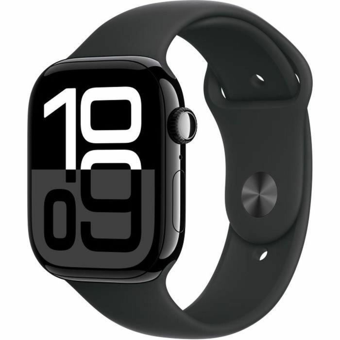 Apple Watch Series 10 GPS - 46 mm - Caja de aluminio en negro azabache - Correa deportiva negra - M/L