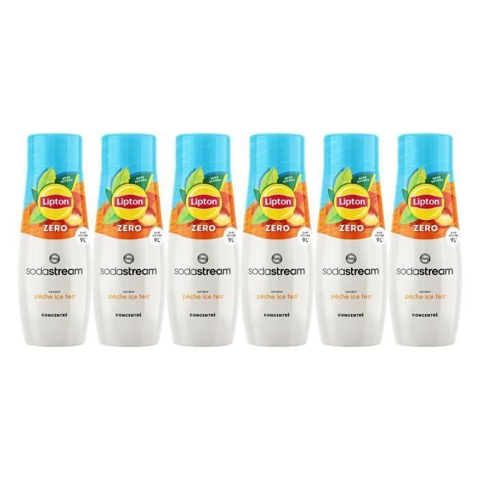 Set de 6 concentrados de té helado Lipton sabor melocotón sin azúcar SODASTREAM - 440ml Set de 6 concentrados de té helado Lipton sabor melocotón sin azúcar SODASTREAM - 440ml