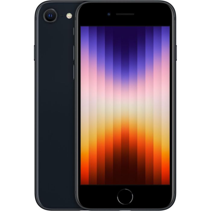 Apple iPhone SE3 (2022) 64GB Midnight 5G - Pantalla 4.7" LCD, Chip A15 Bionic, Cámara 12MP, iOS 15