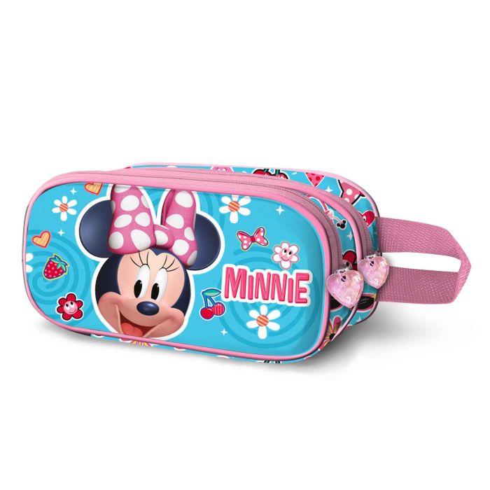 Estuche Portatodo 3D Doble Happiness Disney Minnie Mouse Azul