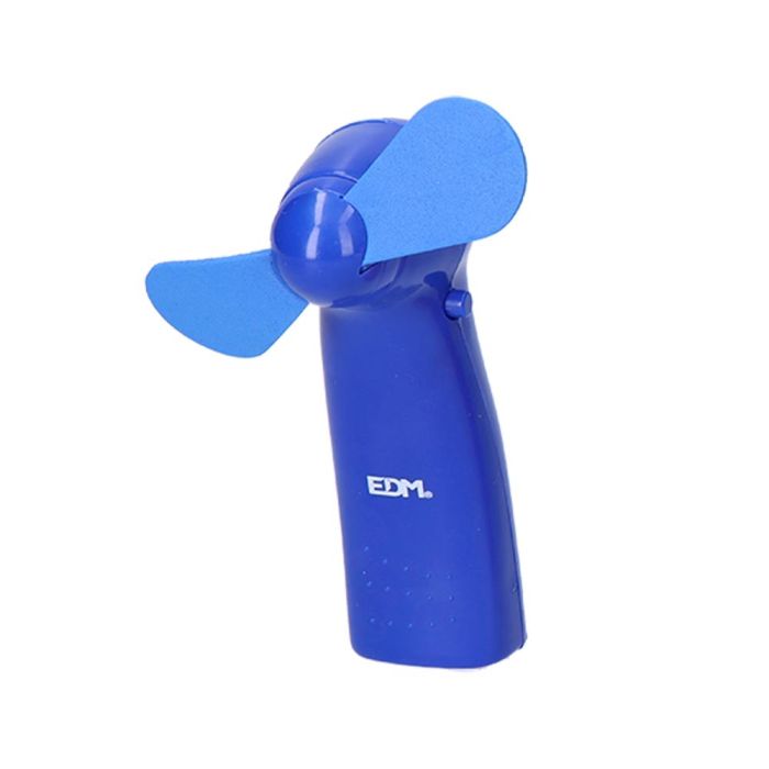 Edm Ventilador a pilas Funny Colors, de mano, 2 pilas AA (no incluidas), colores surtidos, Ø 9 cm 1