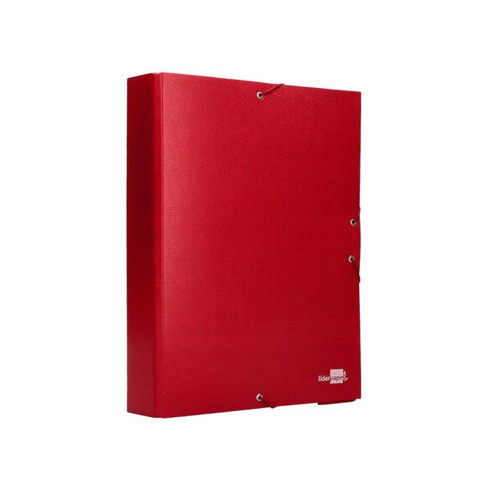 Carpeta Proyectos Liderpapel Folio Lomo 90 mm Carton Forrado Roja 5